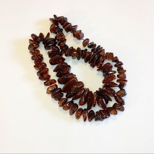 Vintage Jewelry - Vintage Raw Amber Nugget Chunky Necklace Estate Vintage Jewelry - Vintage Raw Amber Nugget Chunky Necklace Estate